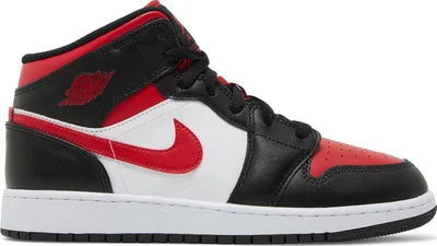 Jordan 1 Mid Black Fire Red (GS)